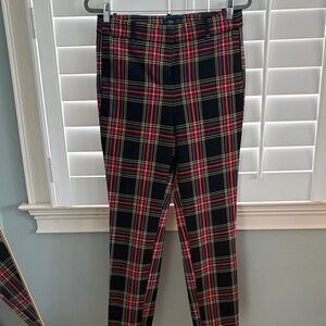 J. Crew Red and Black Plaid Men's Dress Pants